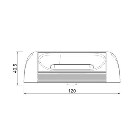SANEL 24V DIŞ AYDINLATMA LAMBASI (TAVAN LAMBASI) (12*0.5W LED) (SU GEÇİRMEZ) (117*55 MM)