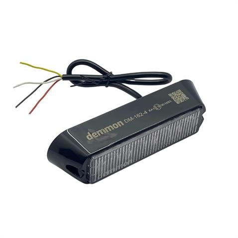 12V-24V ÇAKAR FLAŞ LED LAMBA 18 FONKSİYONLU (4X1W) (ŞEFFAF) (SARI/SARI) (132*34*30 MM)