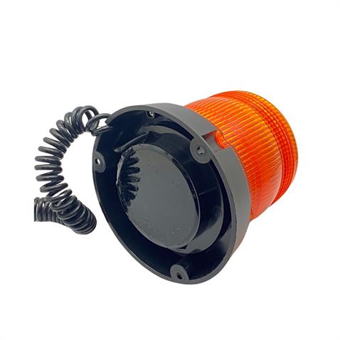 12V-24V ÇAKAR TEPE LAMBA LEDLİ MIKNATISLI ÇAKMAK FİŞLİ SARI (114*104 MM) 