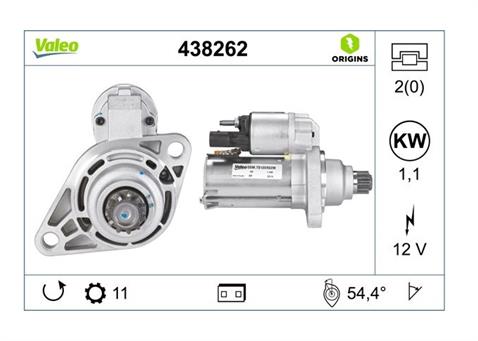 VALEO 12V MARŞ MOTORU 11 DİŞ 1.1 KW (START-STOP) AUDI-SEAT-SKODA-VW 2010 >