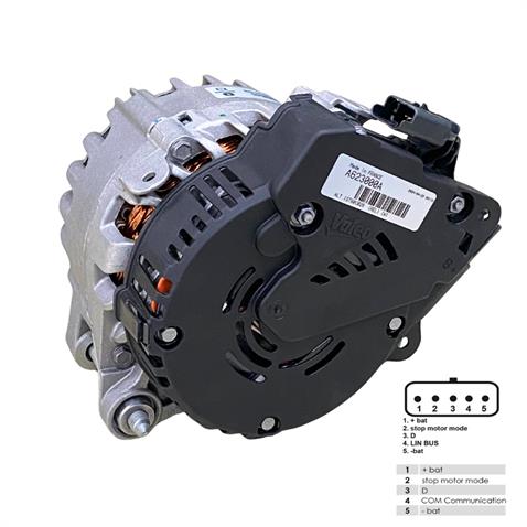 VALEO 12V ALTERNATÖR DİNAMO 180 A (LIN) (5 FİŞ) (START-STOP) CITROEN-PEUGEOT 2009 >