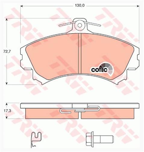 TRW ÖN FREN BALATASI MITSUBISHI CARISMA/COLT VI