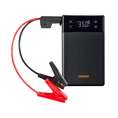 OSRAM 12V AKÜ TAKVİYE CİHAZI (BOOSTER) (1000A) HAVA KOMPRESÖRÜ (USB-A 2.4 A POWERBANK) (LED IŞIK)