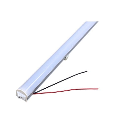 12V FLORESAN TAVAN LAMBASI LEDLİ BEYAZ ANAHTARLI (BUZLU CAM) (47 CM)