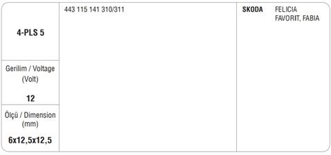 MEGA MARŞ KÖMÜRÜ SKODA FELICIA (4 AD)