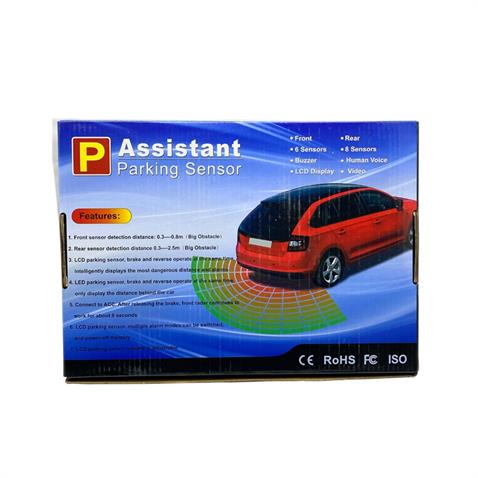 12V PARK SENSÖRÜ SES İKAZLI (SES AYARLI) 22 MM SİYAH+22 MM GECE GÖRÜŞLÜ KAMERA+4.3