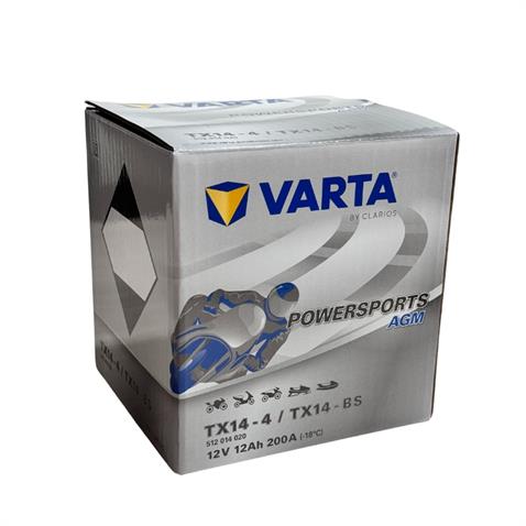 VARTA 12V 12 AH MOTOSİKLET AKÜSÜ AGM 200 A (EN) (152*88*147) (TX14-4) (TX14-BS) (YTX14-BS) (TERS)