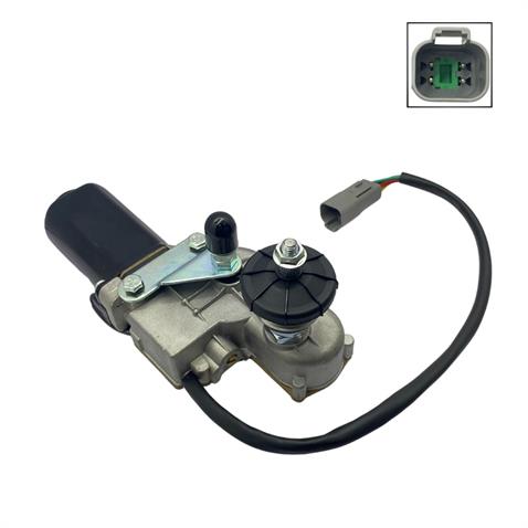 12V SİLECEK MOTORU TEK MİLLİ + SABİT MİL 90° KABİN