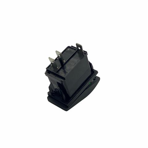 TUŞLU ANAHTAR IŞIKLI YEŞİL (3 FİŞ) (TEK DEVRE) (12V 20A DC/24V 10A DC) MARİN