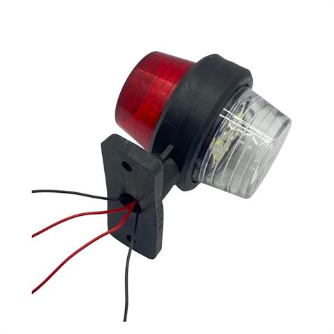 24V TAKOZ LAMBASI KÜPE TİP KIRMIZI-BEYAZ (LEDLİ)