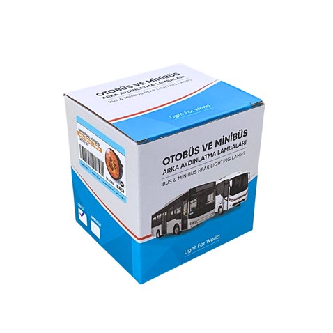 12V SİNYAL LAMBASI (16 LEDLİ) (YUVARLAK 98 MM)