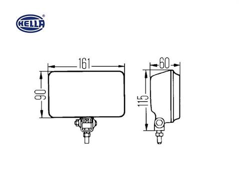 HELLA 12V SİS LAMBASI COMET 450 DİKDÖRTGEN (YAYICI-SİS) (ÇOK ÇİZGİLİ) (BEYAZ) (161*90)