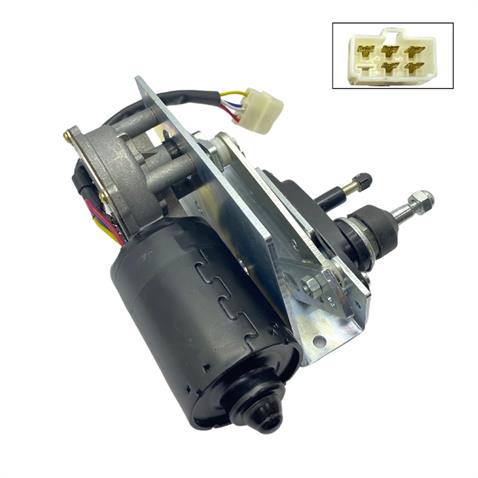 24V SİLECEK MOTORU MEKANİZMALI TEK MİLLİ + SABİT MİL (AÇIK) VOLVO