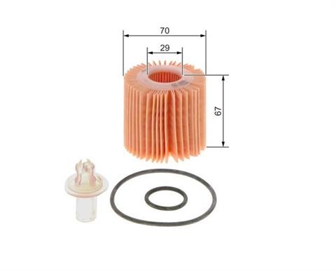 BOSCH YAĞ FİLTRESİ TOYOTA AURIS/COROLLA/YARIS D-4D 2009 >