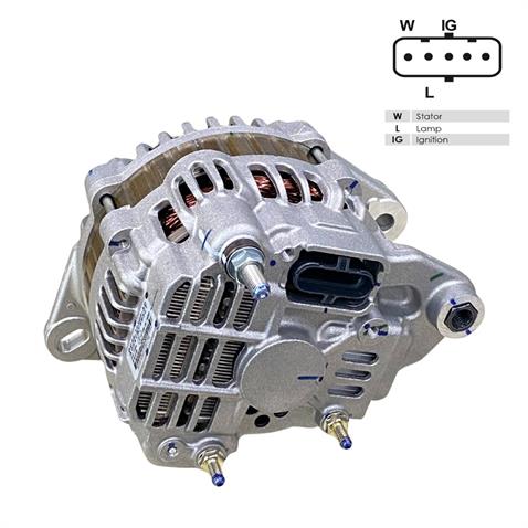 MITSUBISHI 24V ALTERNATÖR DİNAMO 130 A (5 FİŞ SOKETLİ) (W-L-IG . .) FORD CARGO OEM