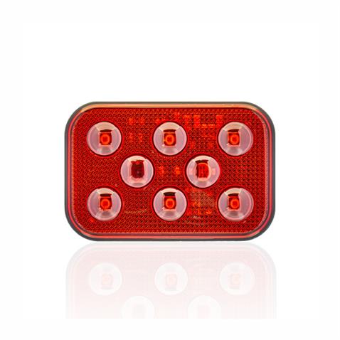 SANEL 10V-30V İKAZ LAMBASI ÇAKARLI 6-LEDLİ YAPIŞKANLI 3M BANTLI SU GEÇİRMEZ KIRMIZI (60*40 MM)