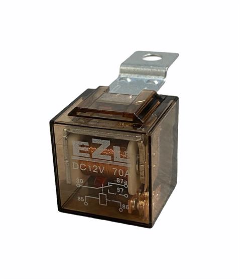 12V RÖLE 5 UÇLU 40 A/70 A IŞIKLI (ŞEFFAF) (ÇİFT PLATİN) (30-85-86-87-87a)