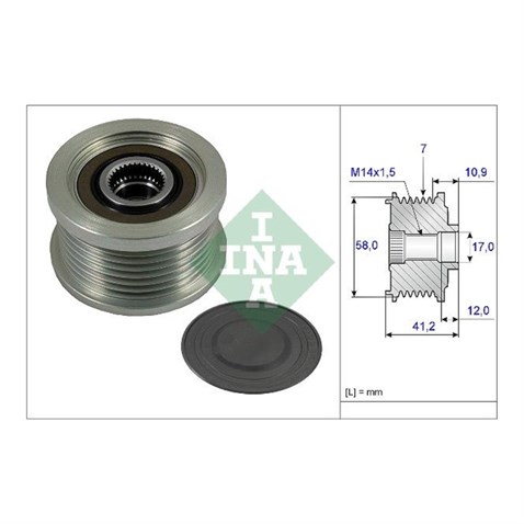 INA ALTERNATÖR KASNAK RULMANLI 7-KANAL LEXUS IS II-TOYOTA AURIS/AVENSIS/COROLLA VERSO/HIACE/HILUX