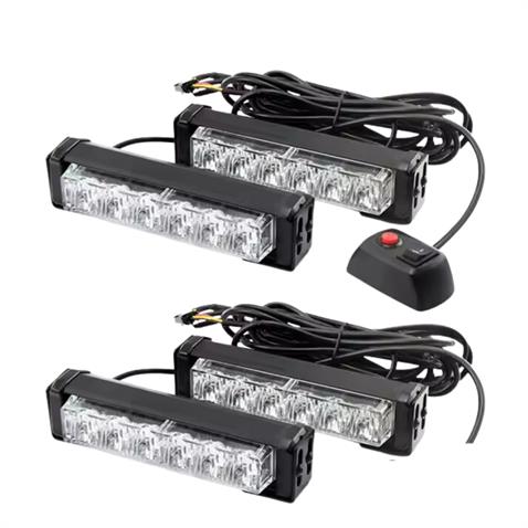9V-36V ESCORT ÇAKAR FLAŞ LED LAMBA 8 FONKSİYONLU (ŞEFFAF) (SARI/SARI) (4 ADET) (159*38 MM)