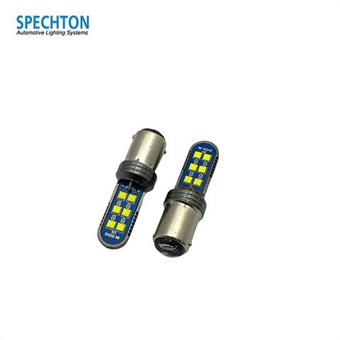 10V-80V 12 LEDLİ 6W 6000K BEYAZ (MARİNE DİREK AMPULÜ) (BA15d) (DÜZ TIRNAK) (2 AD)