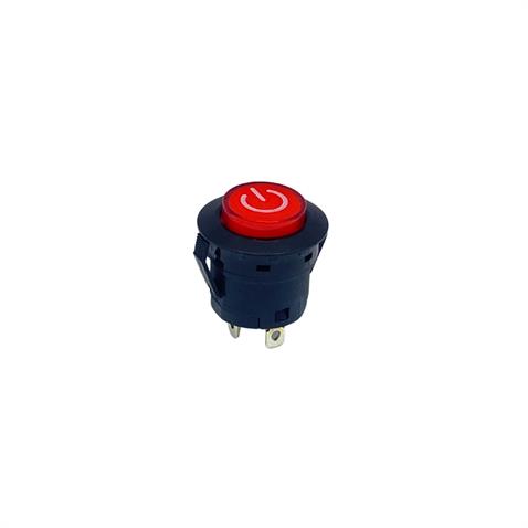 ROCKER BUTON KALICI (POWER İŞARETLİ-KIRMIZI IŞIKLI) (26 MM) (PBS3 16A 250V AC T85)
