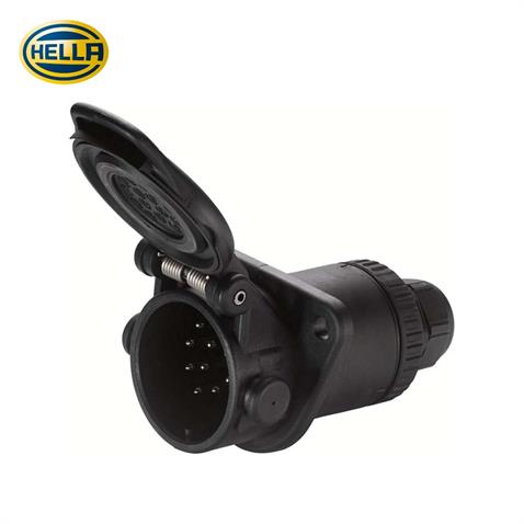 HELLA TIR ABS-EBS SOKETİ (RÖMORK FİŞİ) (7Lİ DİŞİ) (SİYAH KAPAKLI)