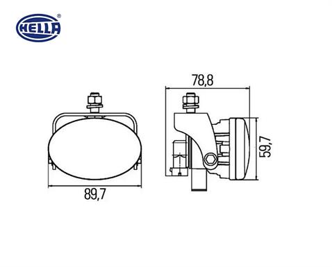 HELLA 12V SİS LAMBASI FF 40 OVAL (H11 AMPULLÜ) (DELİCİ-SÜRÜCÜ) (ADET)