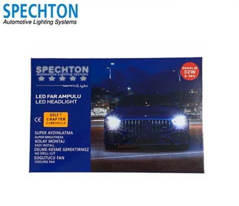 SPECHTON 9V-36V H7 CSP LED XENON FAR AMPUL SETİ 6000K 9600 LÜMEN VW GOLF CRAFTER/CARAVELLA
