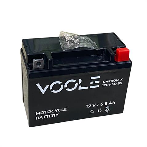 VOOLE 12V 6.5 AH MOTOSİKLET AKÜSÜ CARBON-X (139*73*100 MM) (12N6.5L-BS)