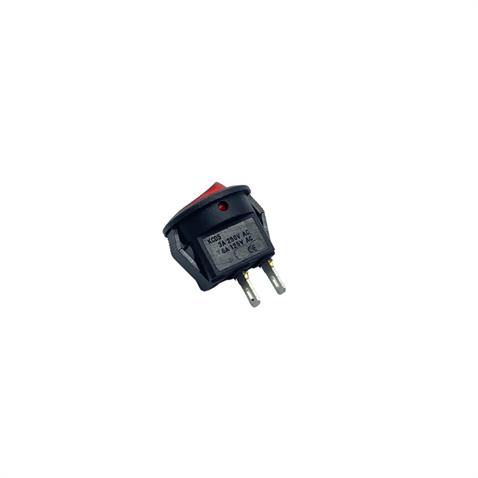 TUŞLU ANAHTAR MINI YUVARLAK KIRMIZI IŞIKSIZ (2 FİŞ) (ON-OFF) (3A 250V / 6A 125V AC) (16 MM) KCD5