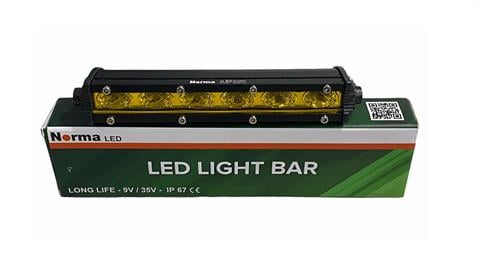 NORMA 9V-35V LED BAR OFF-ROAD 18W (6 LEDLİ) TEK SIRA İNCE DÜZ (180 MM) SARI