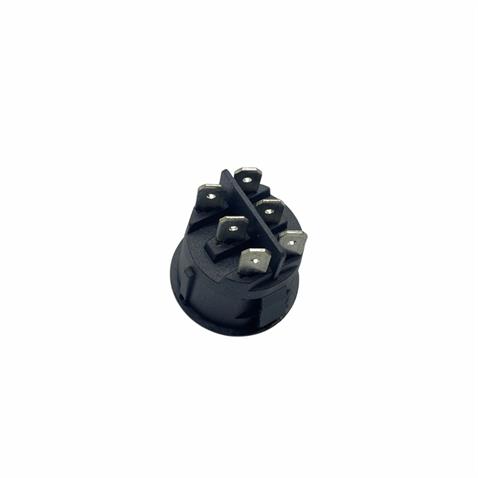 TUŞLU ANAHTAR YUVARLAK (6 FİŞ) (ON-OFF-ON) (6A 250V / 10A 125V AC) (21 MM)