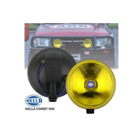 HELLA 12V SİS LAMBASI COMET 500 YUVARLAK (DELİCİ) (SARI) KAPAKLI