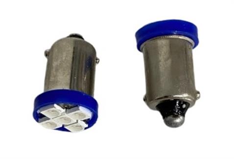 12V 53 AMPUL 5 LEDLİ MAVİ (2 AD)