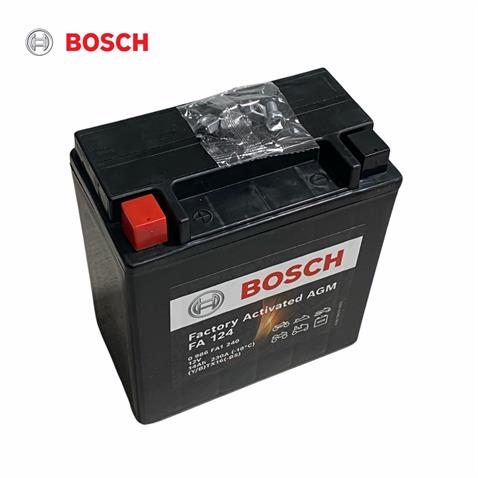BOSCH 12V 14 AH MOTOSİKLET AKÜSÜ AGM 230 A (EN) (150*87*161) (FA124) (YTX16-BS) (BTX16-BS) (TERS)