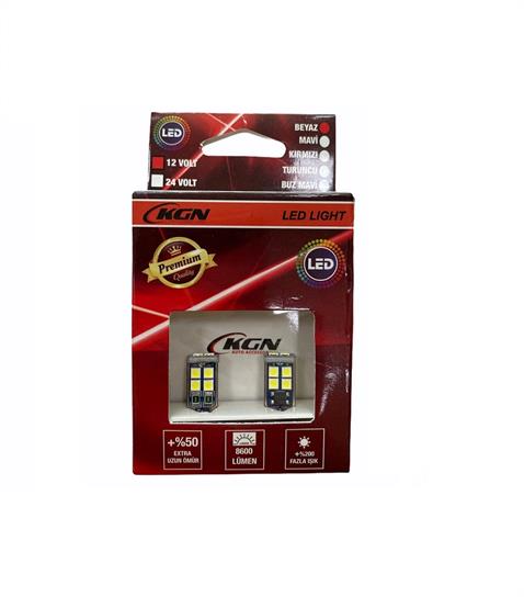 12V DİPSİZ AMPUL T10 (10 LEDLİ) BEYAZ CANBUS (2 AD)