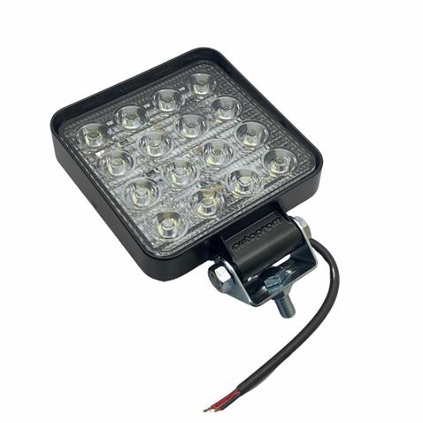 10V-80V ÇALIŞMA LAMBASI KARE (16 X 3W POWER LEDLİ) (107*107*49 MM)