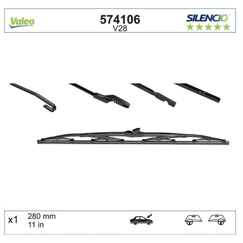 VALEO SİLECEK SÜPÜRGESİ 280 MM ARKA EM