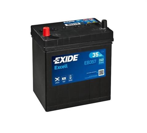 EXIDE 12V 35 AH AKÜ EXCELL JAPON 240 A (EN) (187*127*220) (İNCE KUTUP TERS)