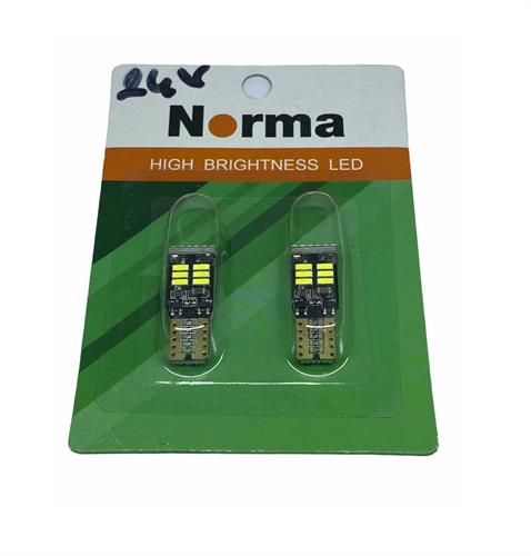 NORMA 12V-24V DİPSİZ AMPUL T10 (18 LEDLİ) BEYAZ CB (2 AD)