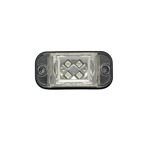12V-24V YAN PARK LAMBASI DORSE SİDE MARKER BEYAZ (4 LEDLİ) (76*37 MM)