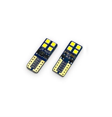 12V DİPSİZ AMPUL T10 (8 LEDLİ) BEYAZ CANBUS (2 AD)