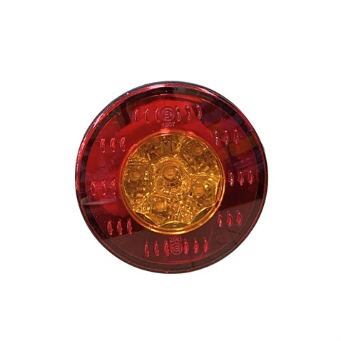 12V SİNYAL LAMBASI (REFLEKTÖRLÜ) 6 LEDLİ SARI (YUVARLAK 98 MM)