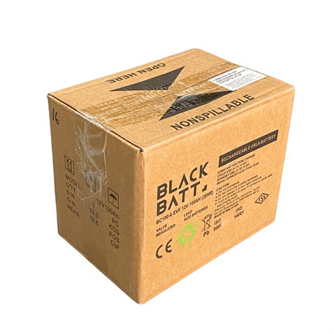 BLACK BATT 12V 100 AH ELEKTRİKLİ BİSİKLET AKÜSÜ VRLA GEL BATTERY (224*150*178) (15.3 KG) TSELİ