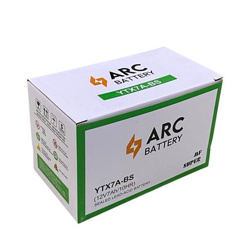 ARC 12V 7 AH MOTOSİKLET AKÜSÜ (150*87*93) (YTX7A-BS) (TERS) (SMF) (2,5 KG) 