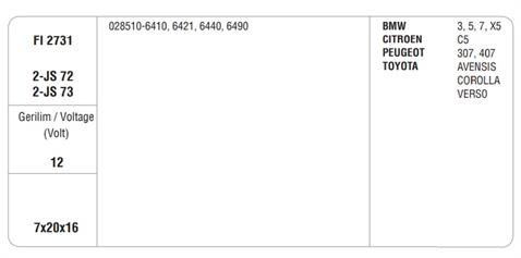 MEGA MARŞ KÖMÜRÜ MARELLI TİPİ (4 AD)