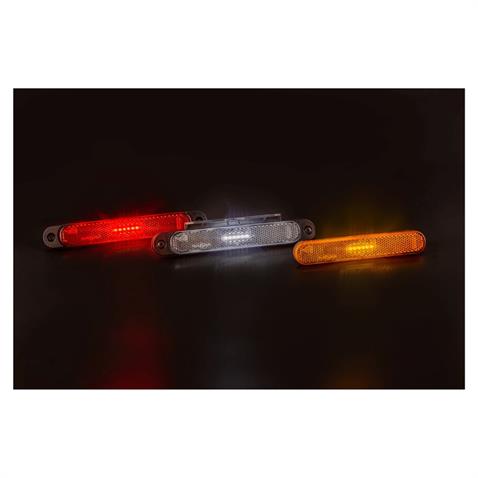 FRISTOM 12V-24V YAN İKAZ LAMBASI (SİDE MARKER) LEDLİ BEYAZ KRONE TİP DORSE (170*25.2 MM) E9