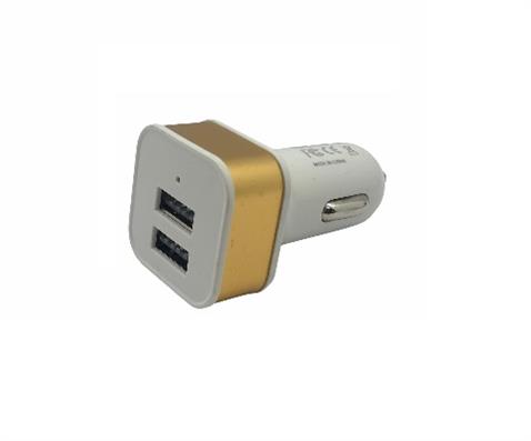 12V-24V TELEFON ŞARJ CİHAZI 2.1 A/1 A (ÇAKMAK GİRİŞLİ) (2 X USB GİRİŞLİ) GOLD