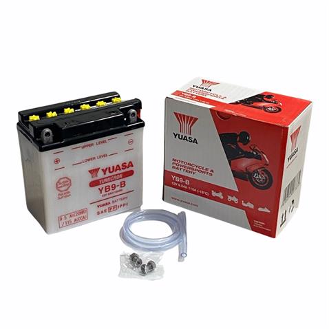 YUASA 12V 9 AH MOTOSİKLET AKÜSÜ 130 A (EN) (138*77*131) (YB9-B) (+/-) ** TERS **