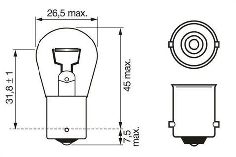 BOSCH 12V 93 AMPUL 21W